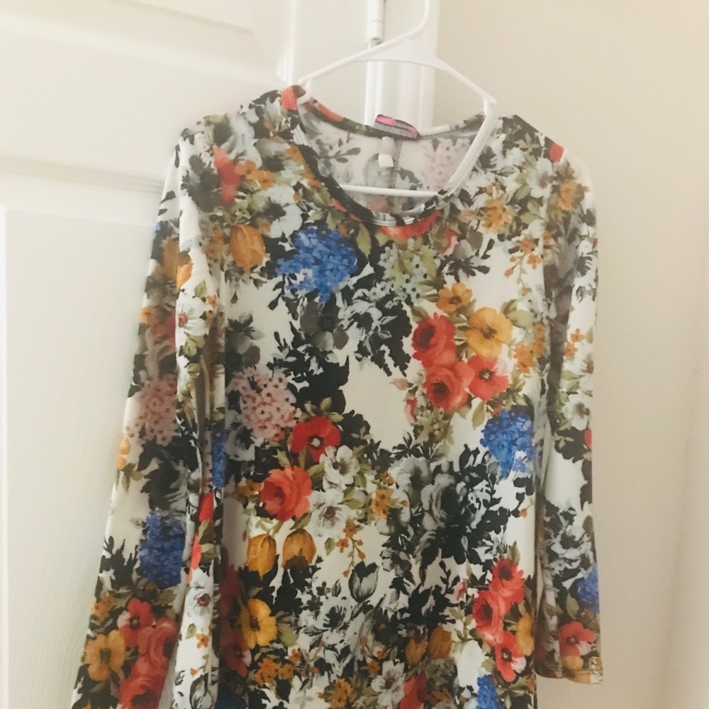 long sleeves floral dress